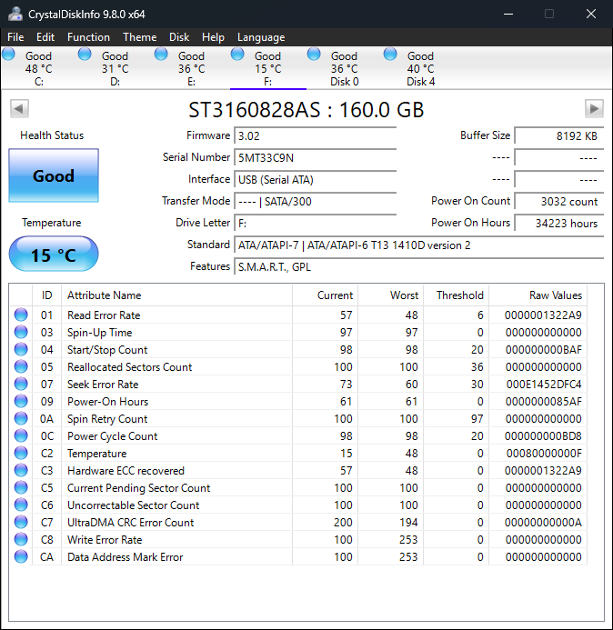 Pevný disk Seagate Barracuda 7200.7 160GB SATA – model ST316 - 3
