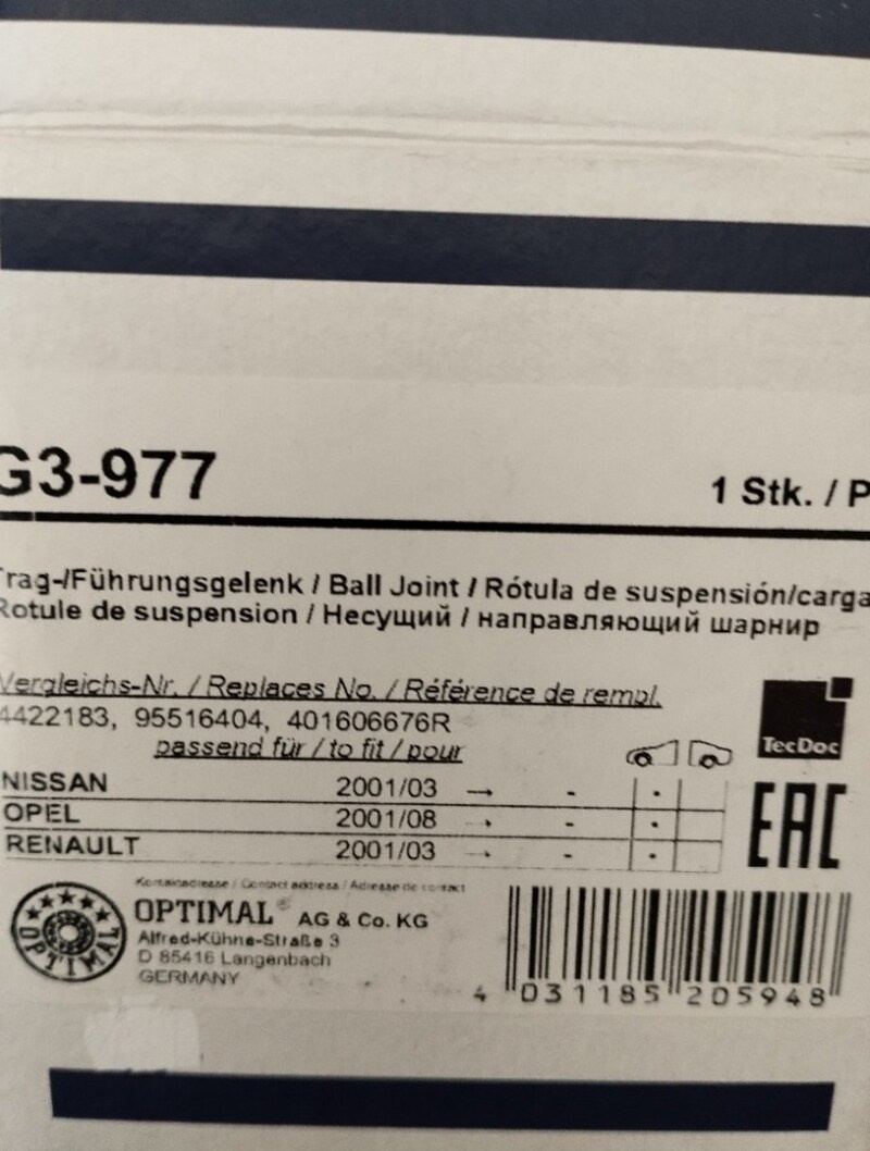 NISSAN,OPEL,RENAULT Podpora/kloub - 3