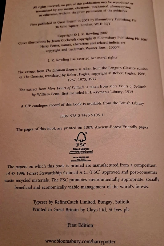 Harry Potter and the Deathly Hallows – J. K. Rowling - 3