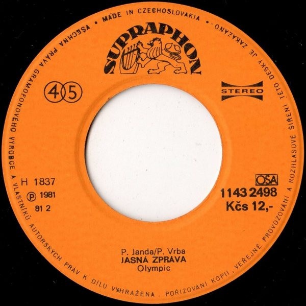 Olympic – Jasná zpráva • Já je znám (SP) - 3