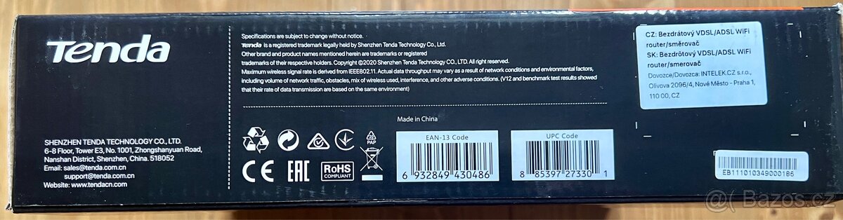 Prodám Tenda V12 Wireless AC VDSL2 / ADSL Router - 3