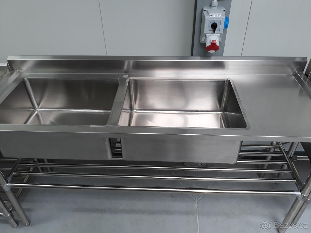 Nerezový dvojdřez 180 cm - 3
