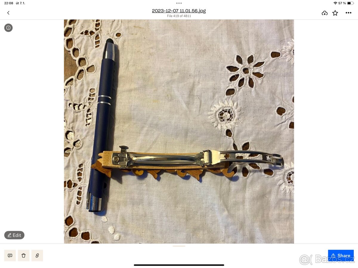 Dřevěná spona do vlasů s kočkami - 3