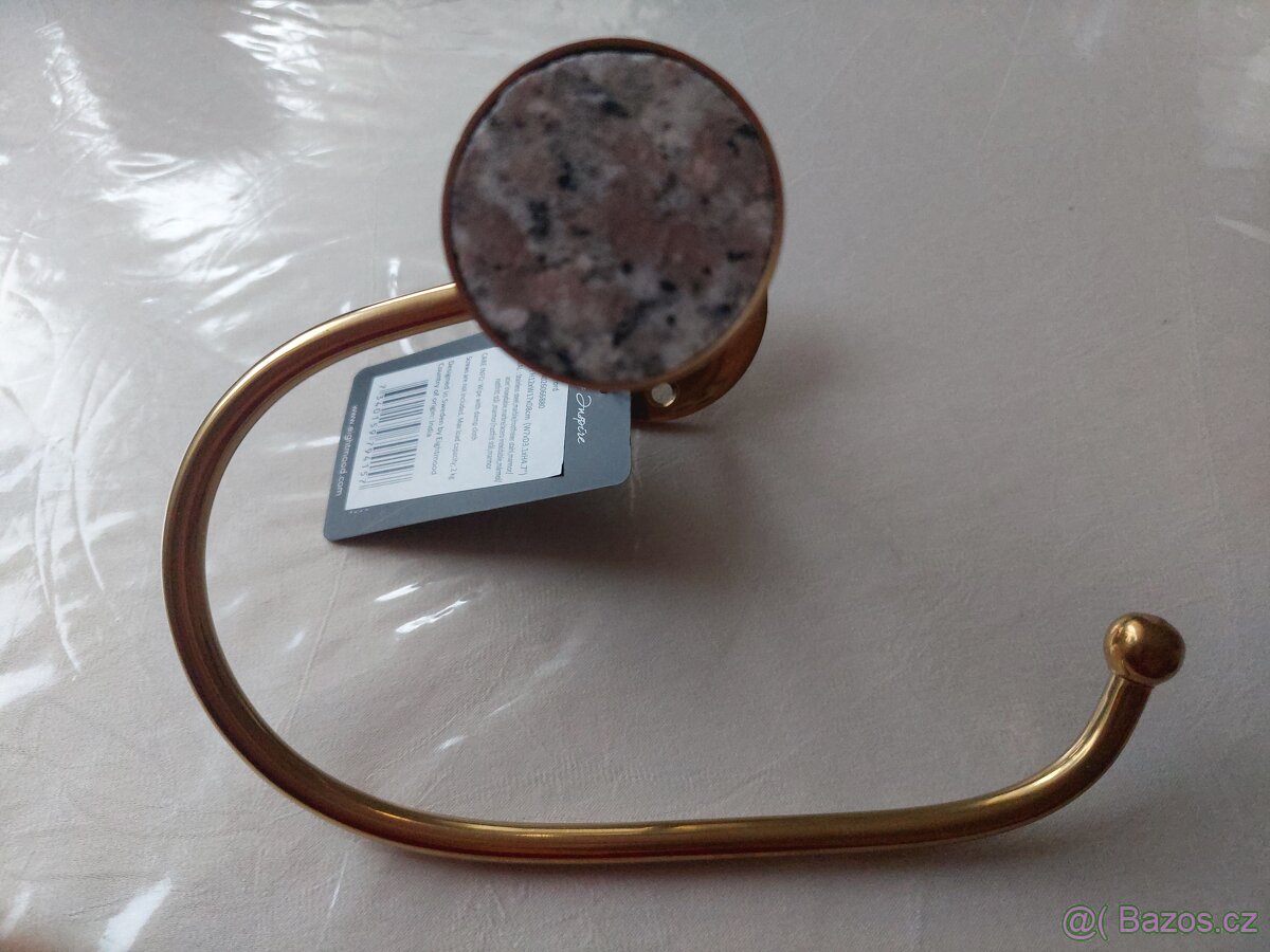 NOVÁ ZLATÁ SOUPRAVA-DRŽÁK NA TOAL.PAPÍR a DRŽÁK NA RUČNÍK - 3