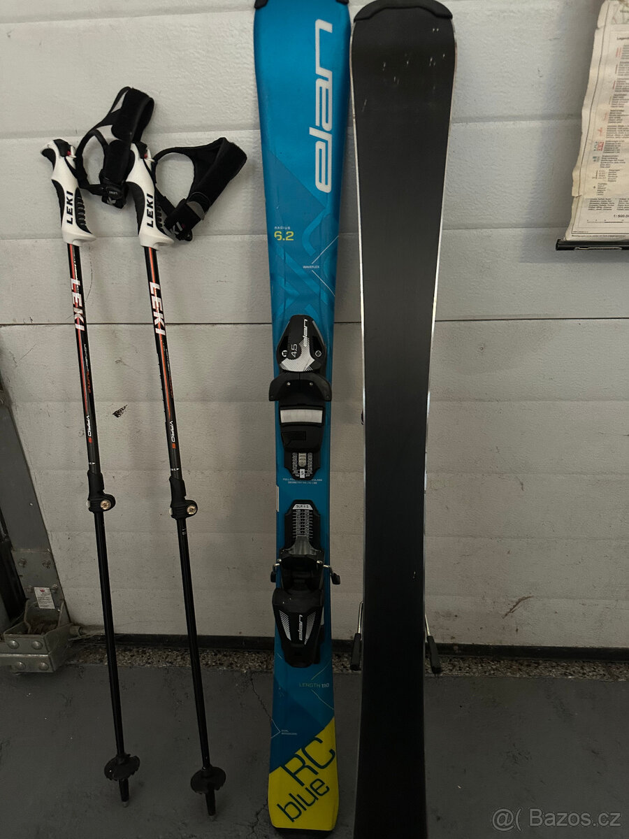 Lyže Elan 110cm + hole Leki Vario S90 - 3