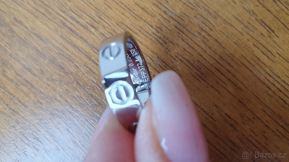 Prsten Cartier Love s kamínkem - 3