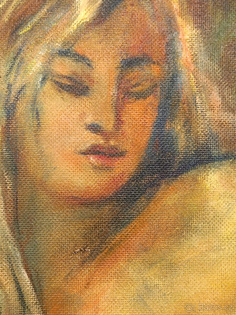 Obraz EAB 1971, AKT ve vodě, olejomalba 83x63 - 3