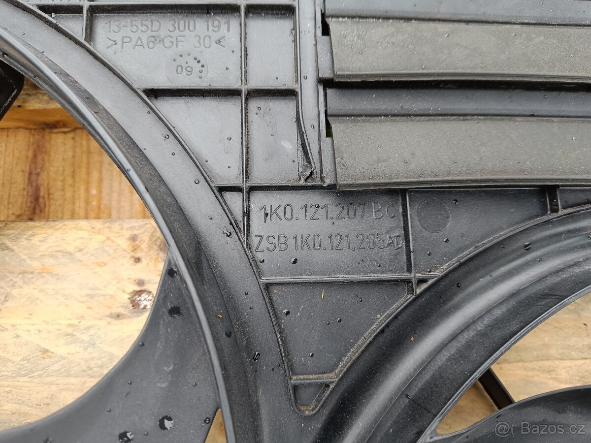 VW CC 2010 2.0 TSI ventilátor chladiče 1k0121207 - 3