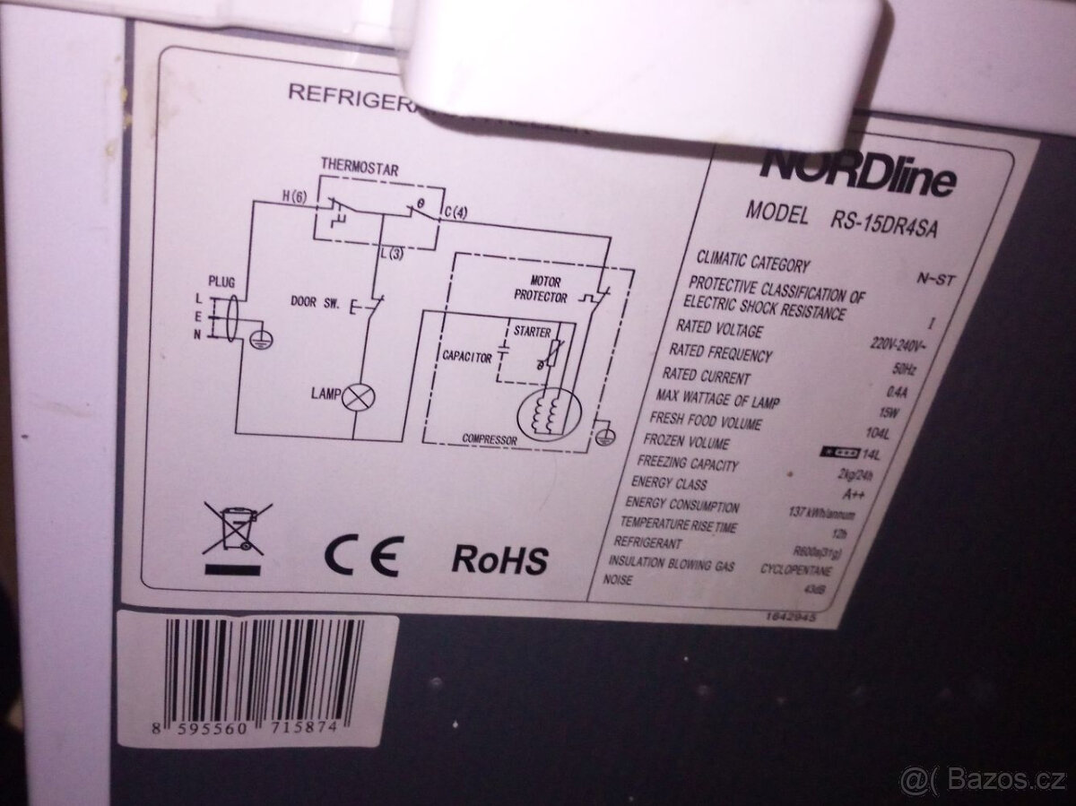 Lednička Nordline RS-15DR4SA - 3