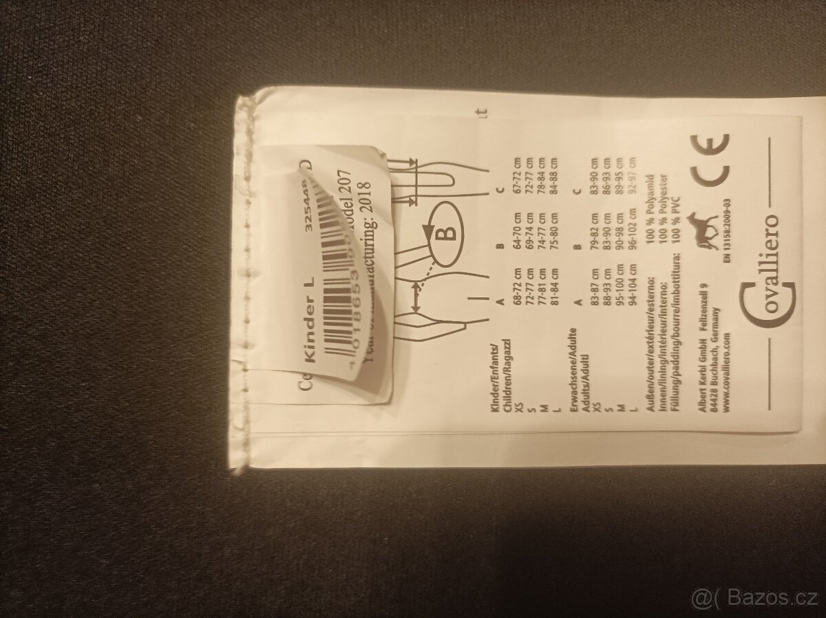 Chránič páteře zn. COVALLIERO dětský velikost L - 3