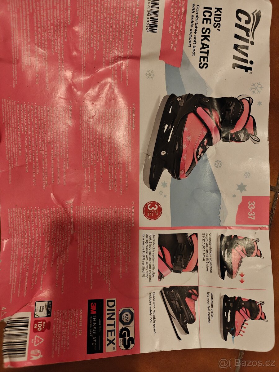 Dívčí lední brusle vel. 33-37 - 3