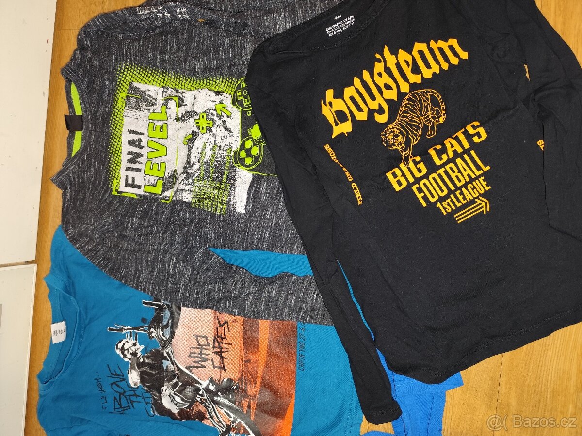 5x tričko s dlouhým rukávem 134/140 - 3