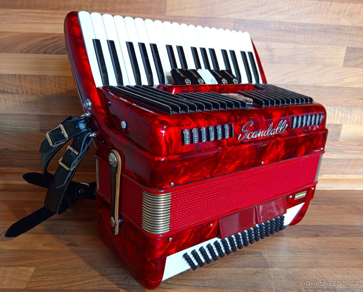 Akordeon (harmonika,heligonka) Scandalli Cantore 80,NEHRANÝ - 3