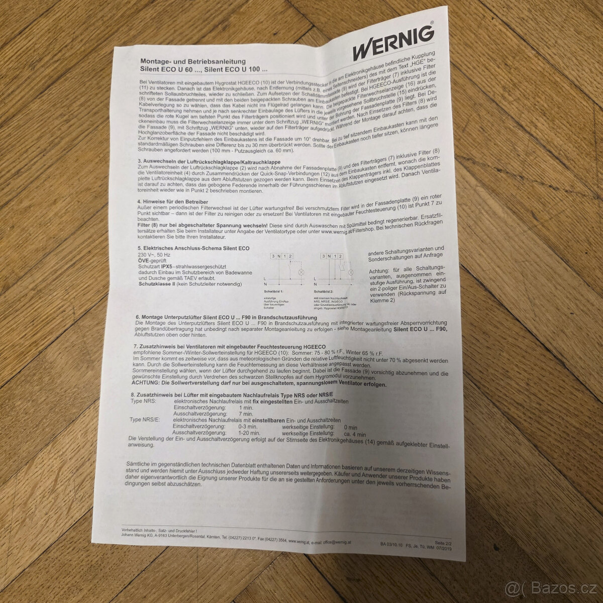 Wernig SILENT ECO U 100 Z radiální ventilátor - 3