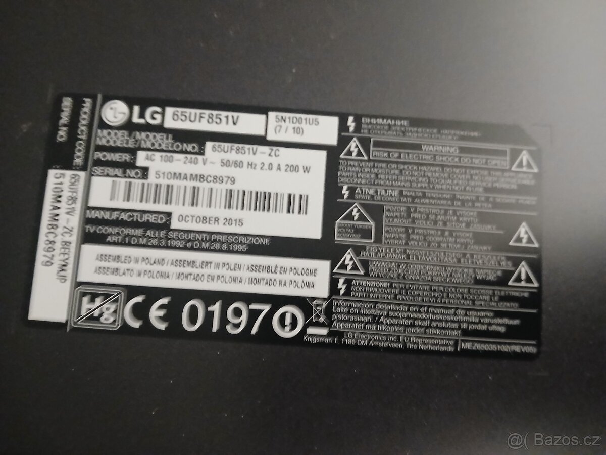 65" LG 65UF851V - 4K Smart TV - 3