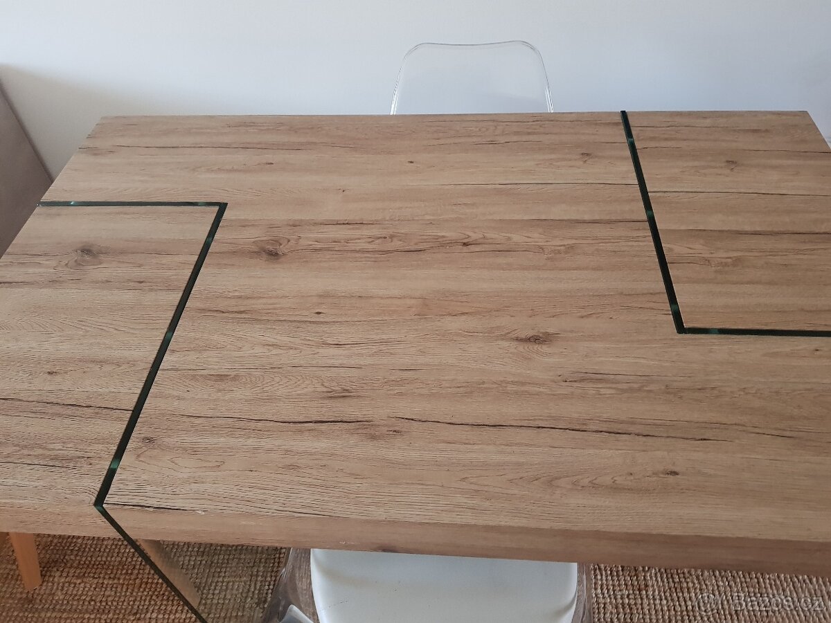 Jídelní stůl skleněny plus mdf - 3