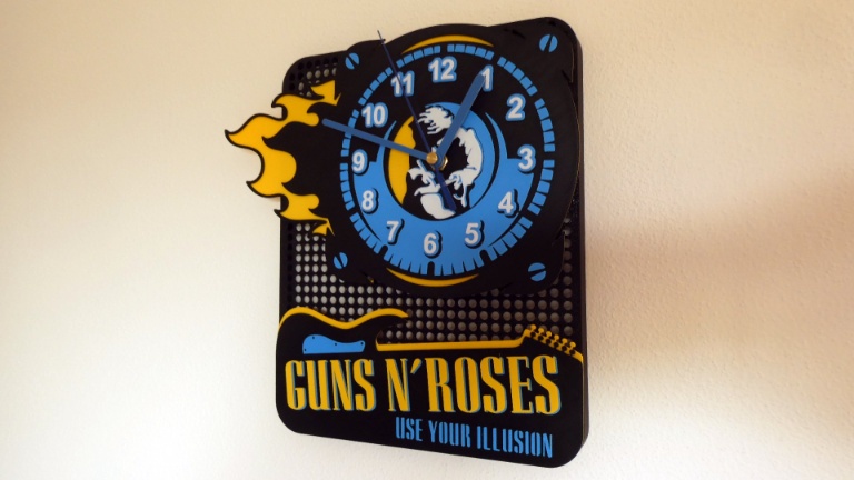 Nástěnné hodiny Hard 'n' Heavy 3D tisk - 3