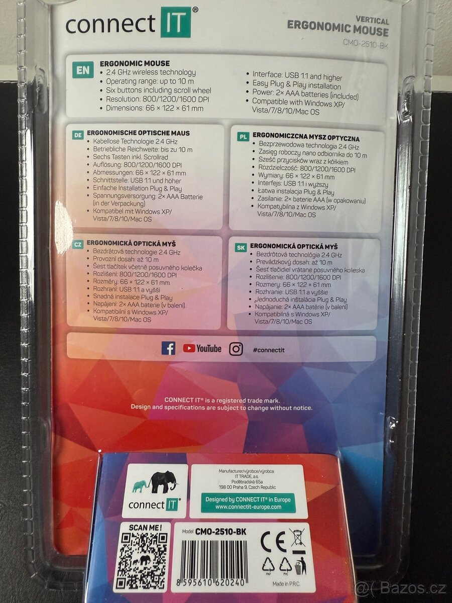 Nová Myš Connect IT CMO-2510-BK - 3