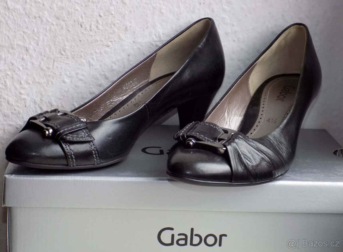 Luxusní kožené kvalitni botky GABOR VEL. 4 ½ 4,5 37 ½ 37,5 - 3