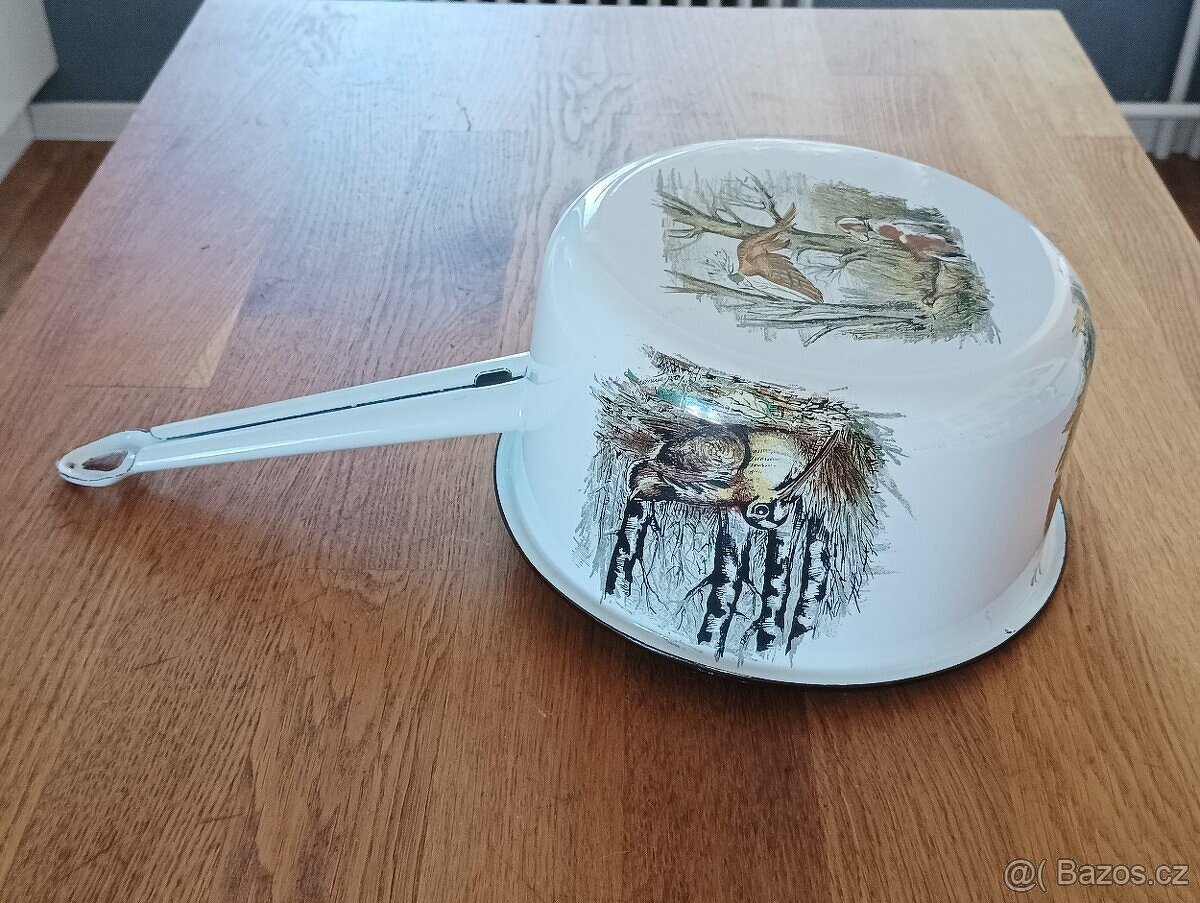 SMALTOVANÝ VINTAGE HRNEC JAPY FRERES FRANCIE - 3