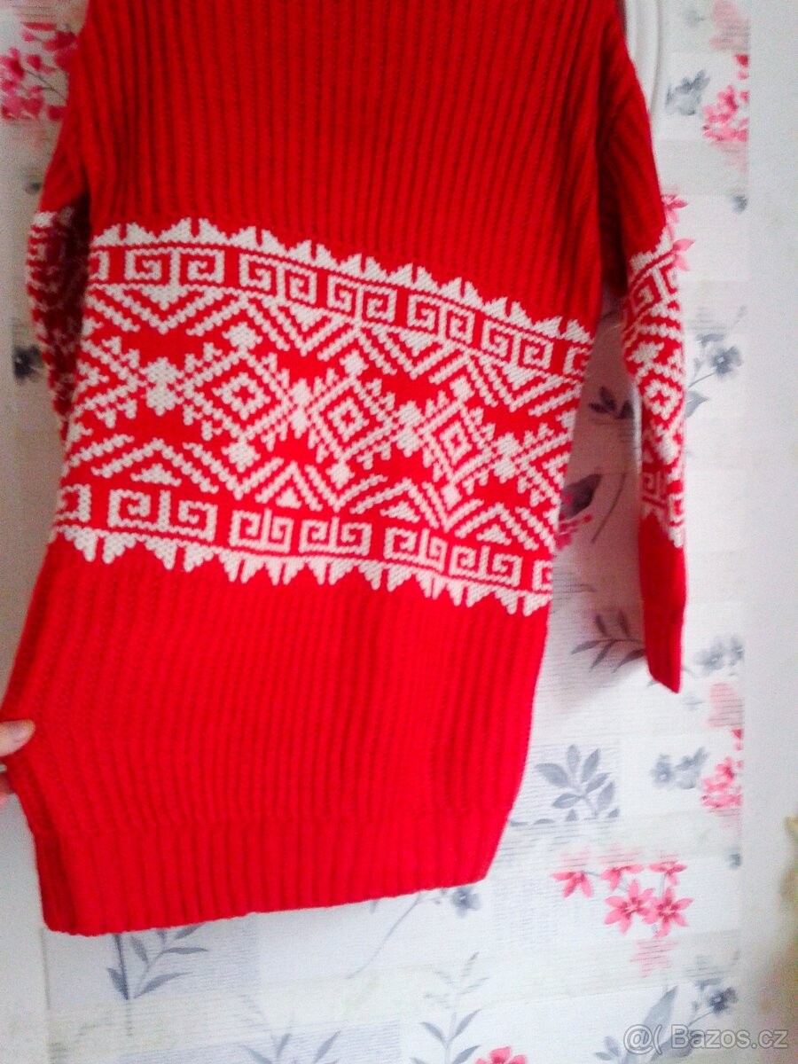 Delší zimní svetr 38/40 - 3