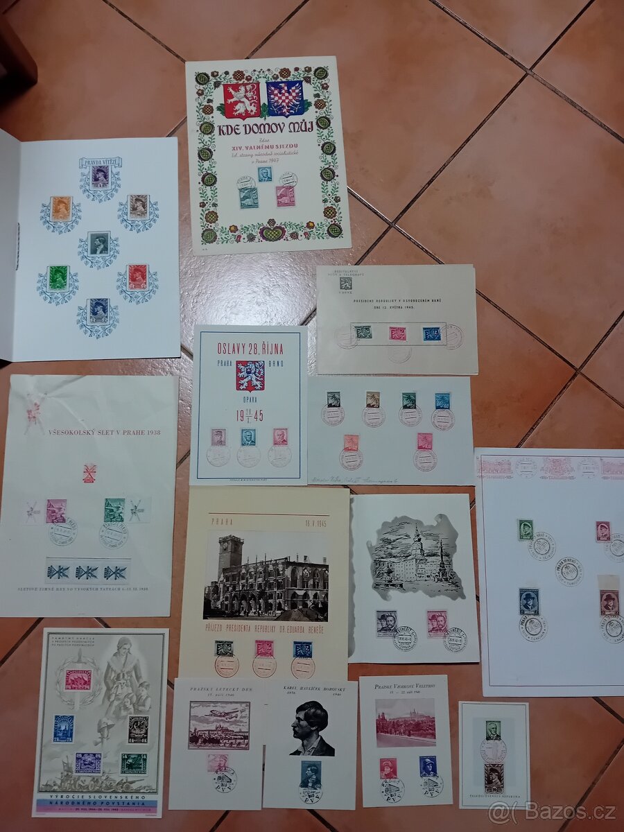 Prodám známky s razítky a pamětní listy (1935 - 1952) - 3