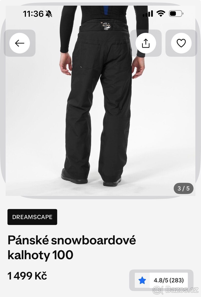 snowboardové/ lyžařské kalhoty 100, velikost M - 3