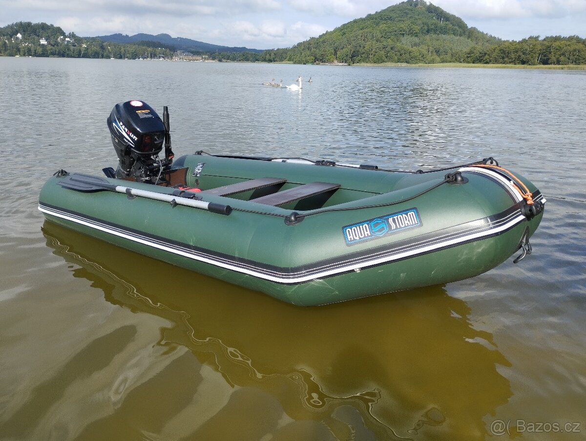 Člun s motorem Parsun 9.8 4t, a elektromotorem - 3