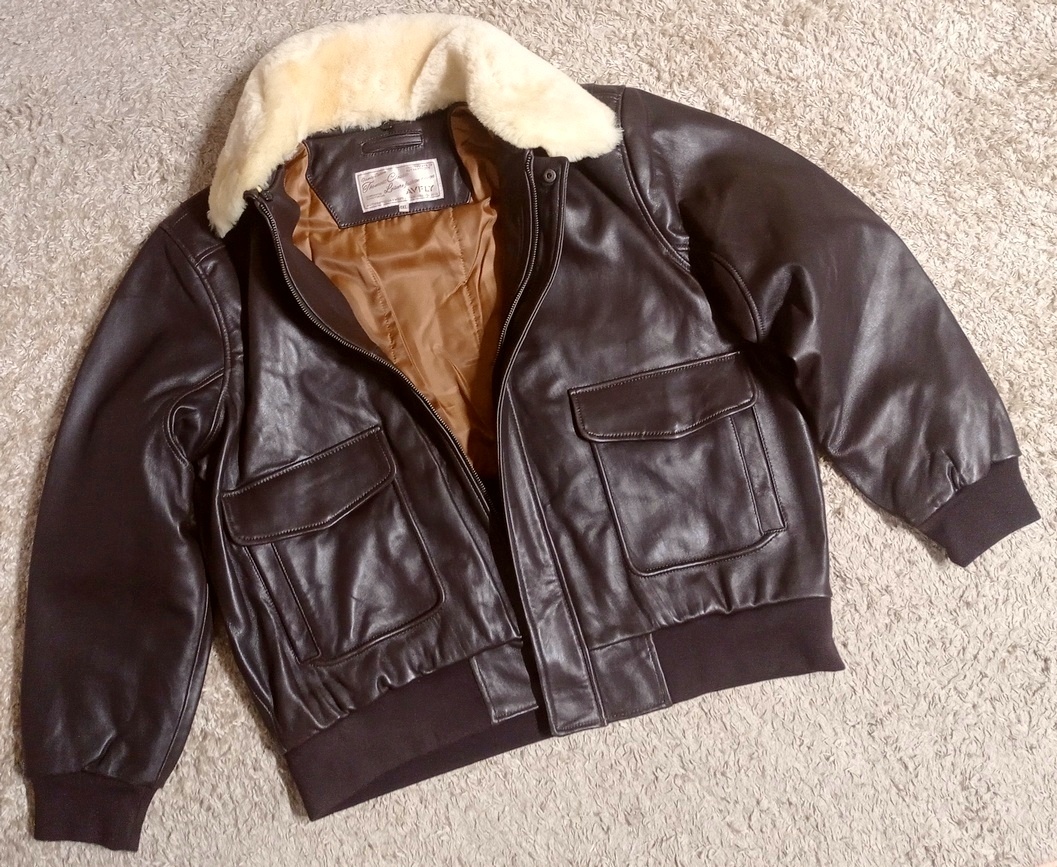 NOVÁ letecká kožená bunda G-1 - XL - 3