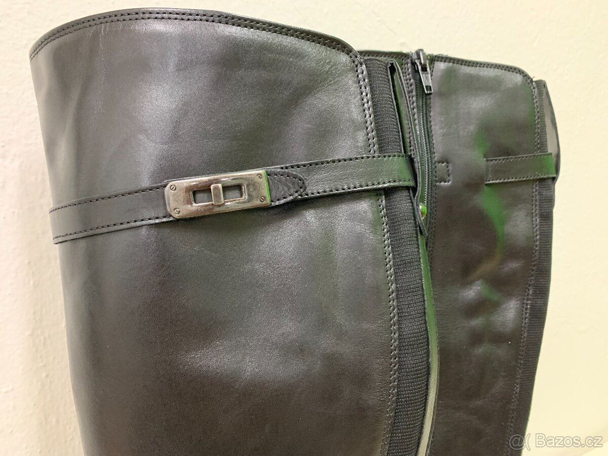 Dámské kožené kozačky Baťa - 3