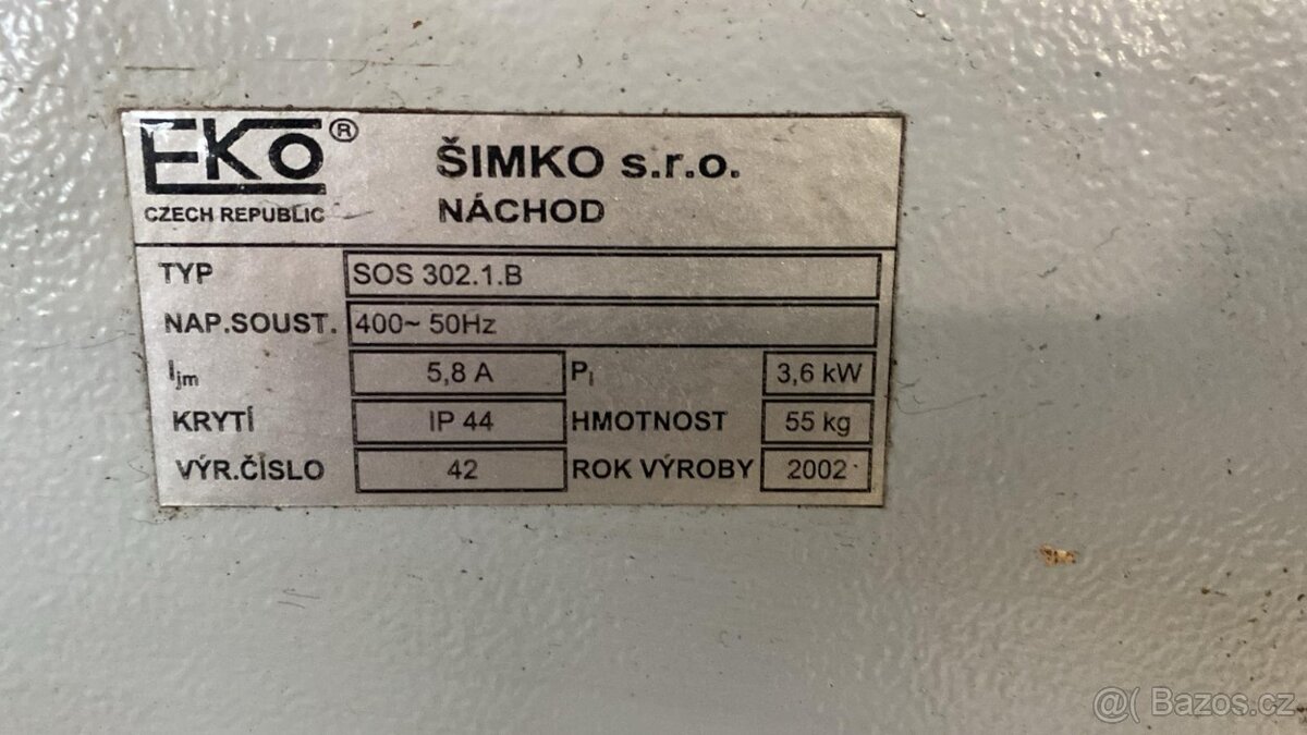 EKO ŠIMKO SOS 302.1.B - Průmyslový odsávač pro broušení - 3