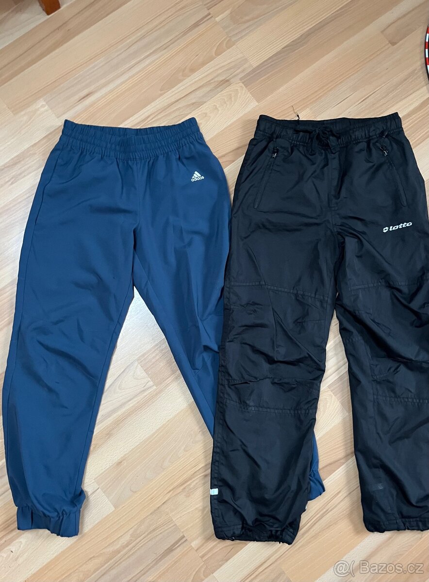 Sportovní kalhoty/šusťáky Adidas + zateplené Lotto/128 - 3
