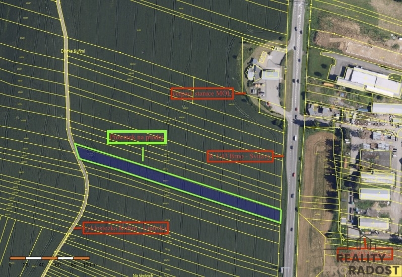 Prodej komerčního pozemku 3529 m2 v Lipůvce - 3