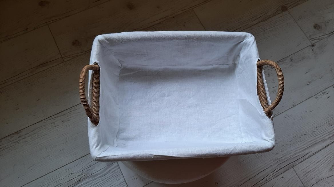 Proutěné košíky s látkou 5 ks- dekorační - 3