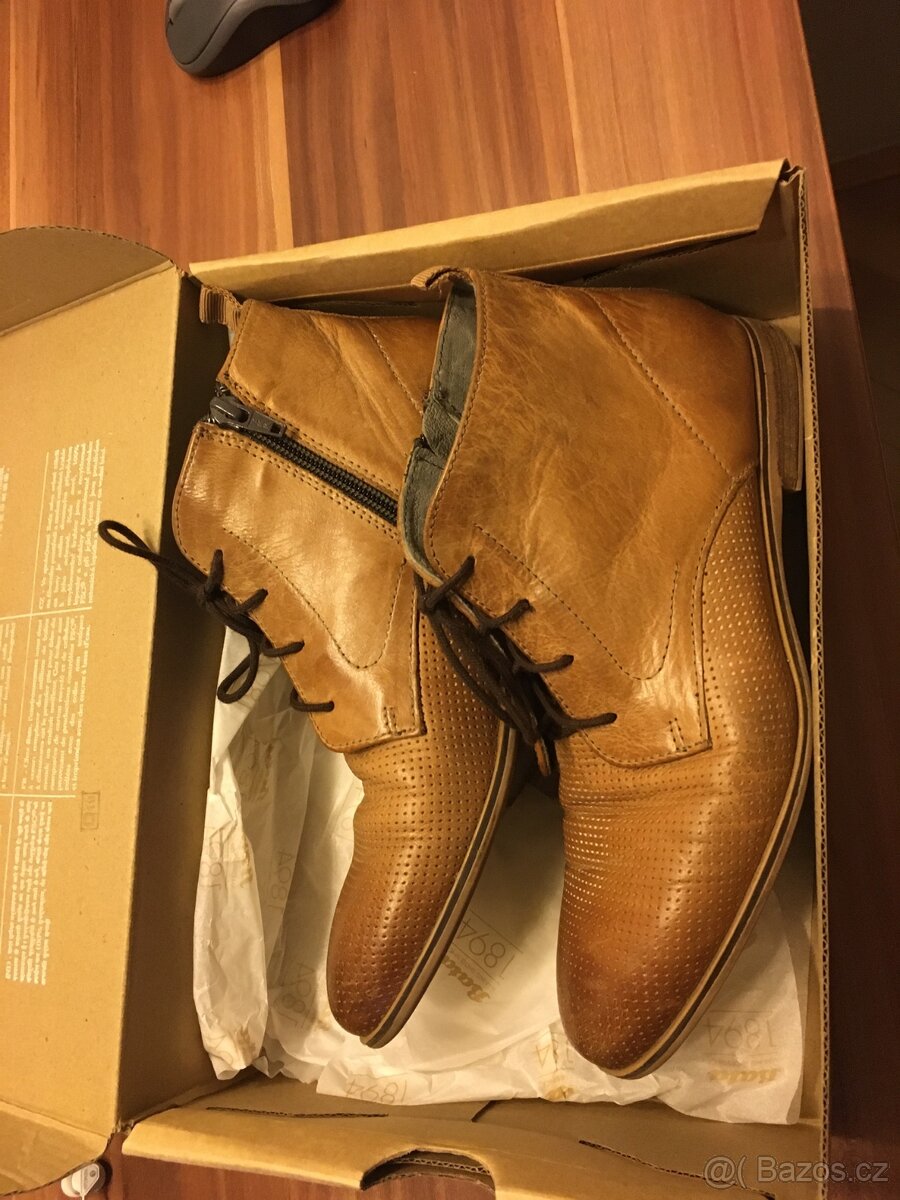 Kožené kotníčkové boty zn. Baťa - 3