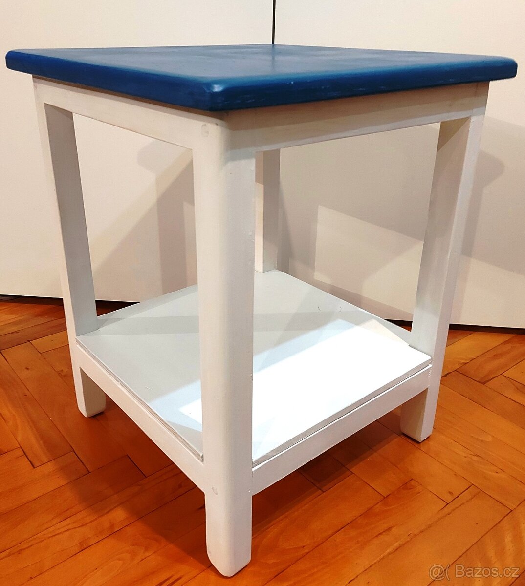 Stolička (štokrle) 40x40x53cm modrobílá - 3