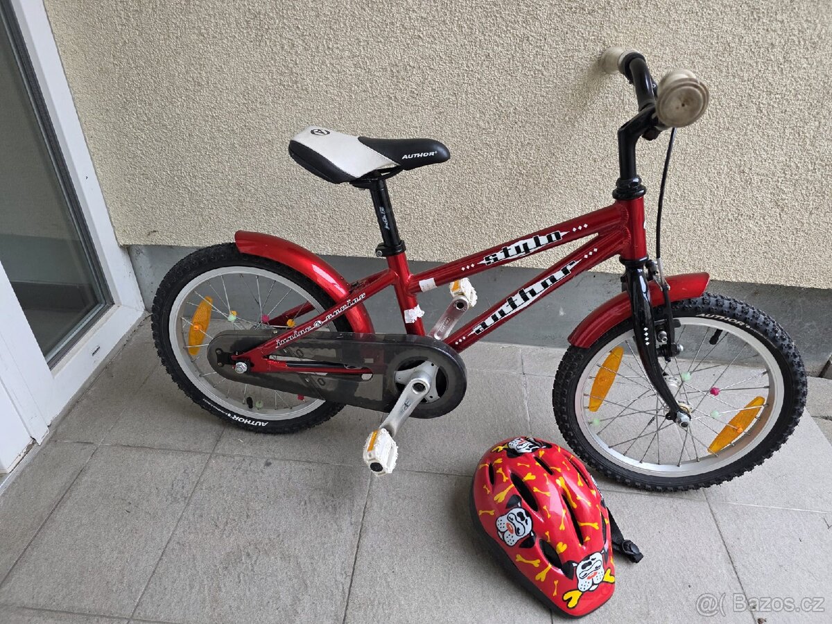 Dětské kolo 16" Author stylo červené - 3