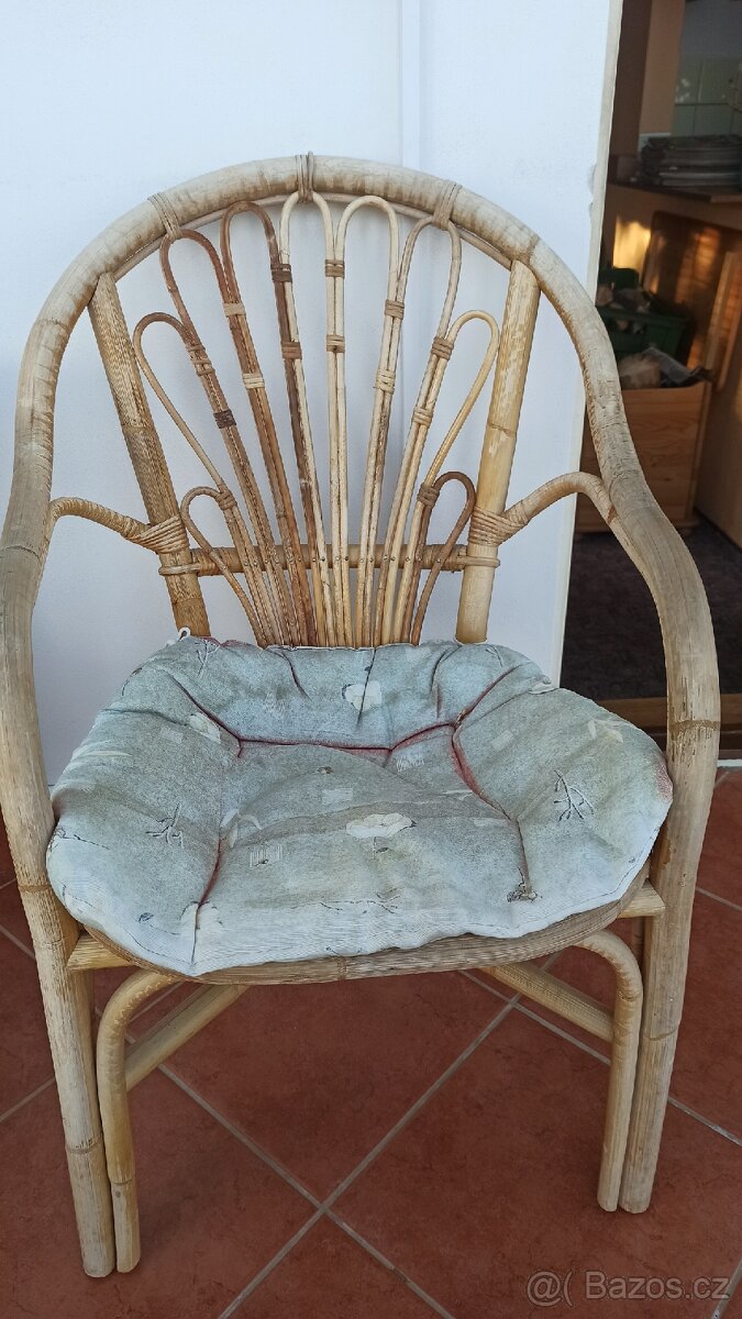 Ratanový stůl a 2 křesla - 3