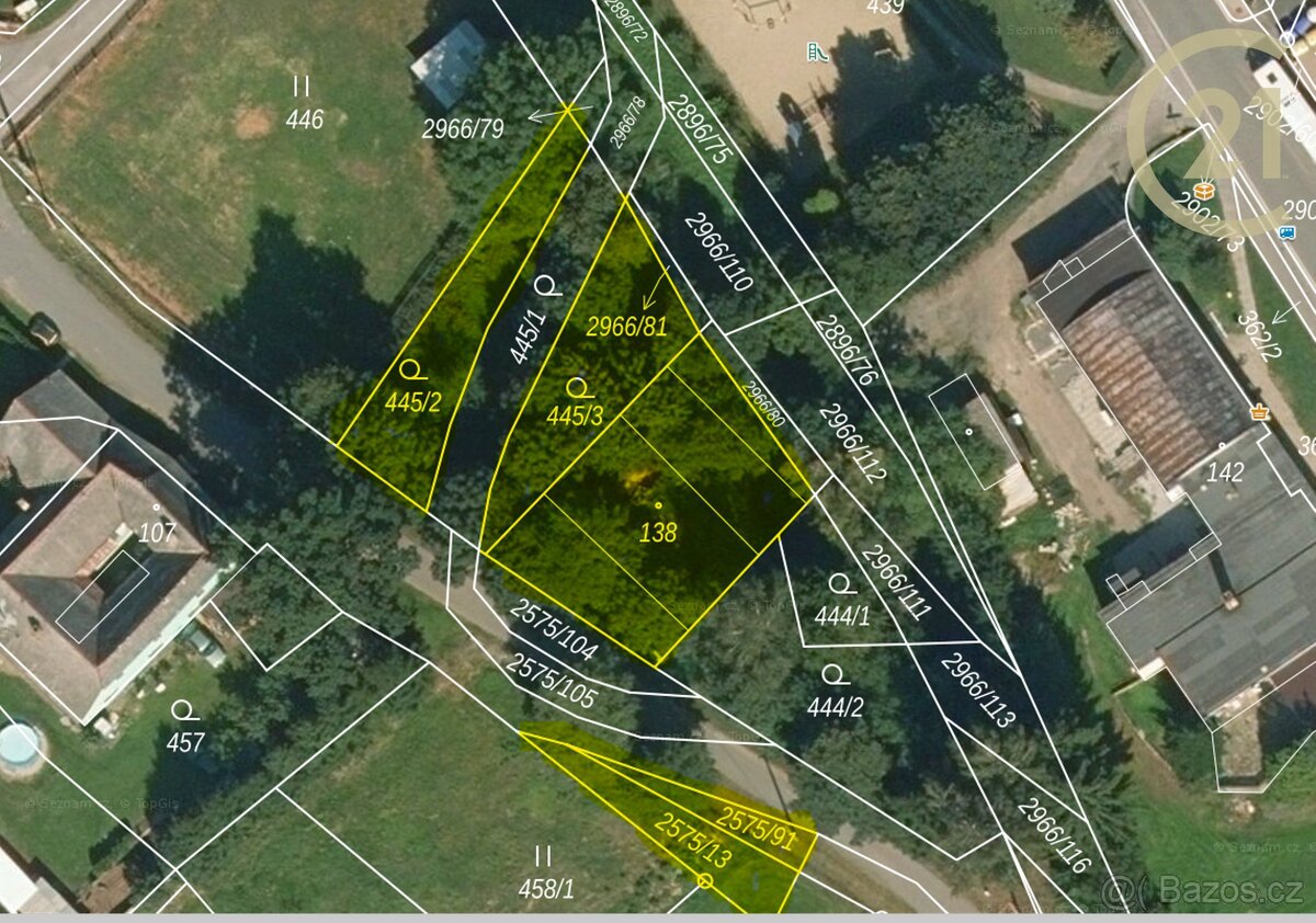 Prodej souboru pozemků v centru obce Kunčina – 972 m² - 3