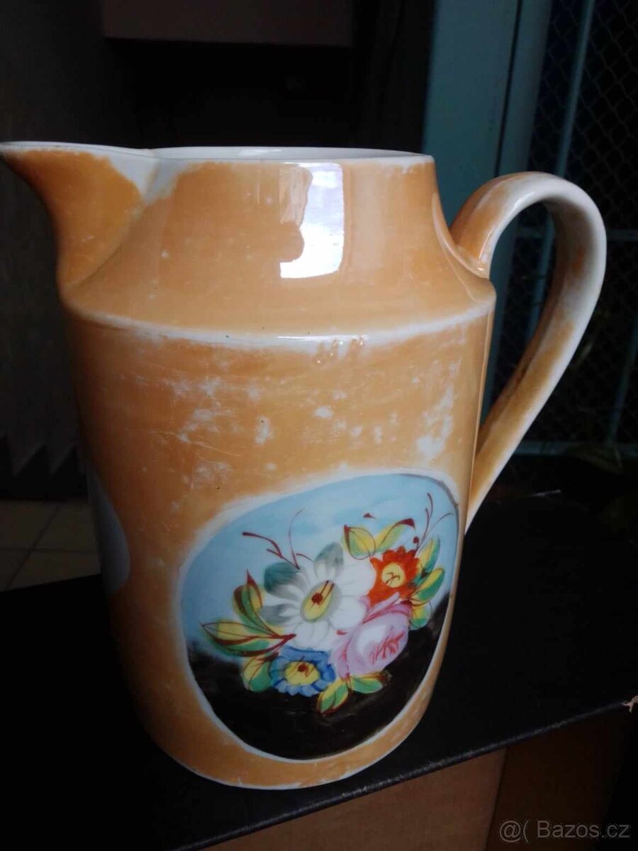 Skleněná konvice a keramický džbánek - 3