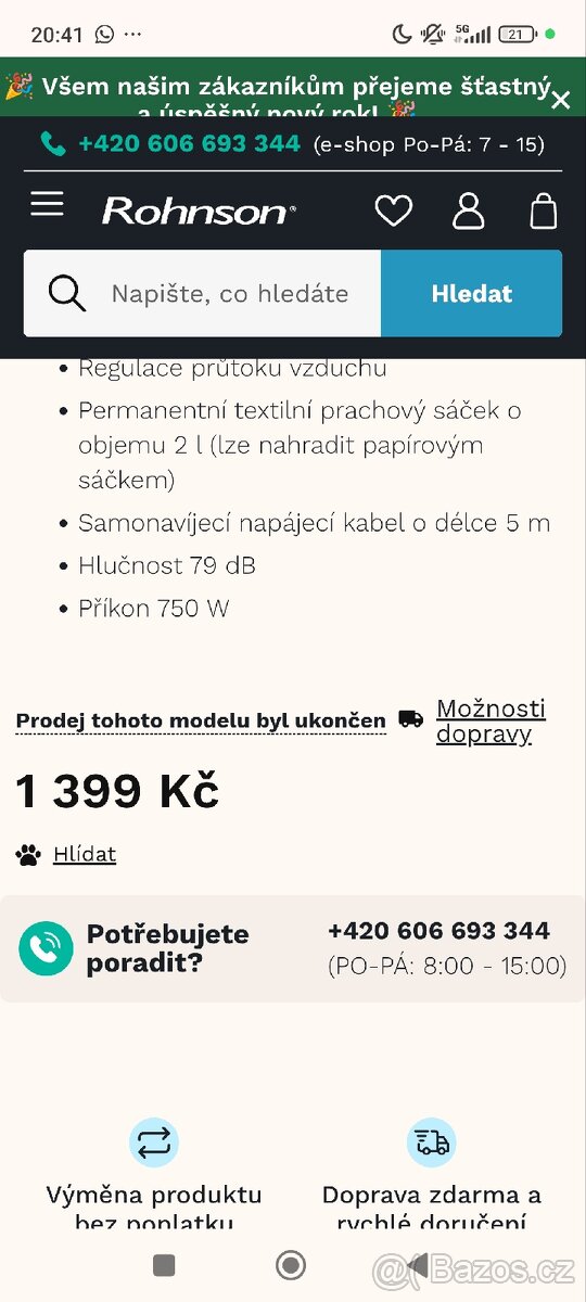 Vysavač Rohnson Compact power - 3