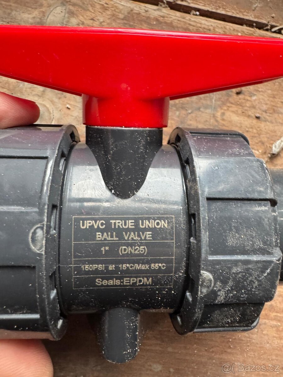 Nový kulový ventil, 2x lepený spoj, 32 mm (1") - 3