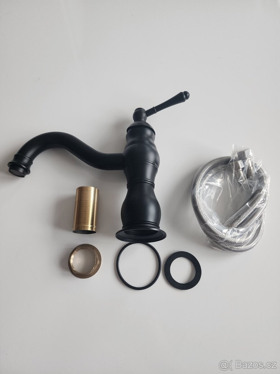 Retro umyvadlová baterie – černá matná - 3