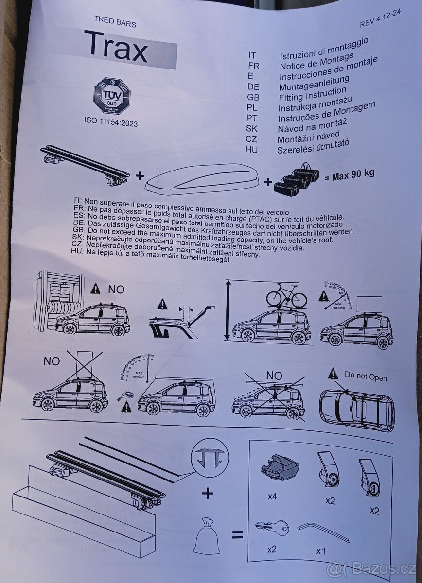Příčníky, střešní nosiče - 3