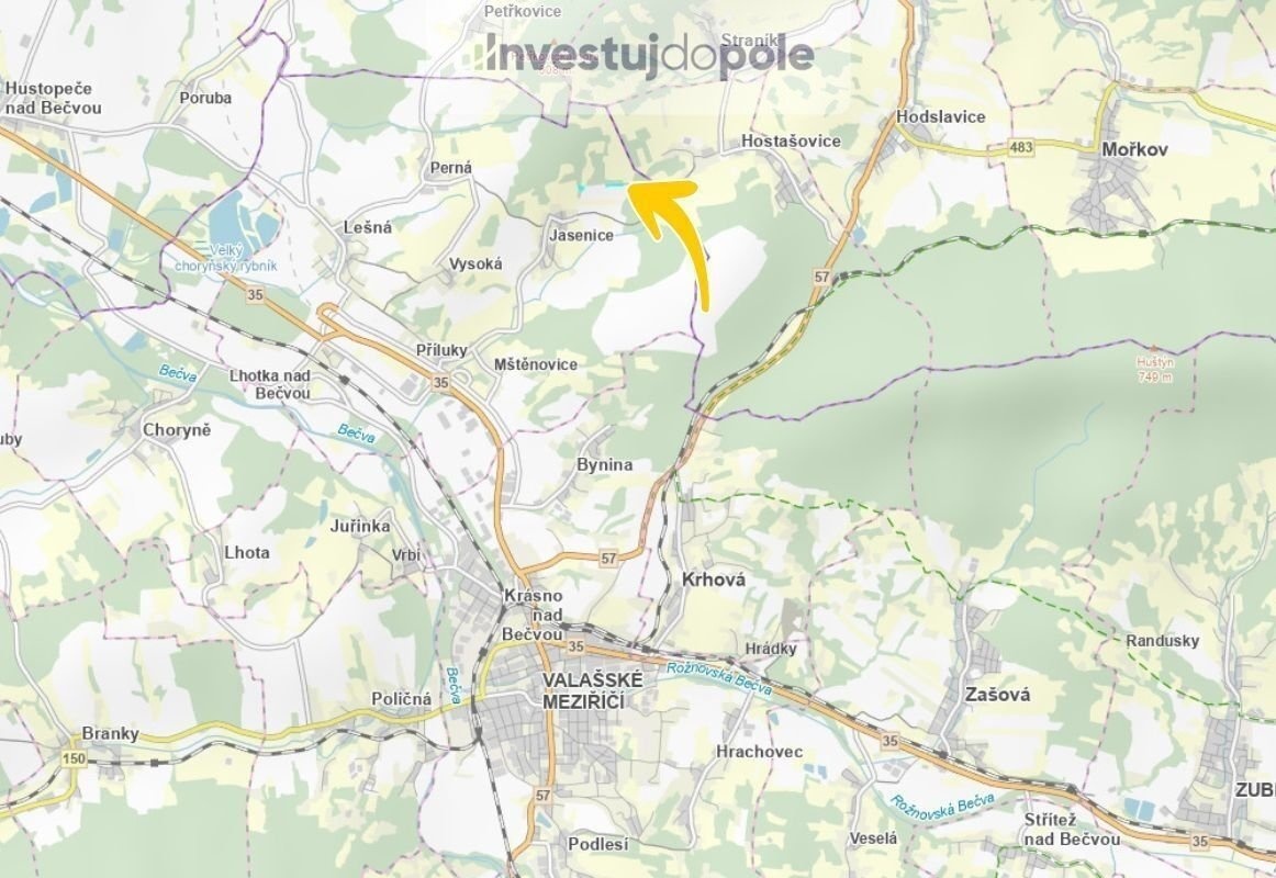 Prodej podílu 1/2 louky 1 469 m², Lešná - Jasenice – pohled 3