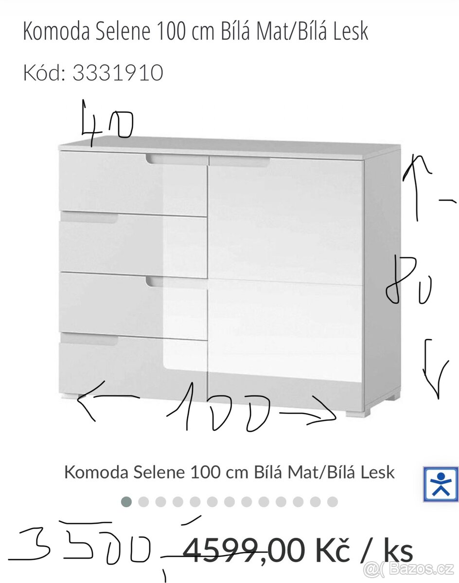 Ložnicová / předsíňová sestava š.250 x v.80 - 3