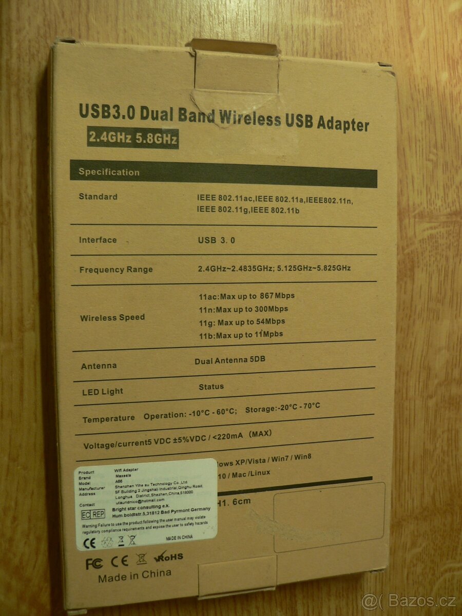 Wi-Fi USB 3.0 AC-1200Mbps adaptér-2,4+5,8 GHz - 3