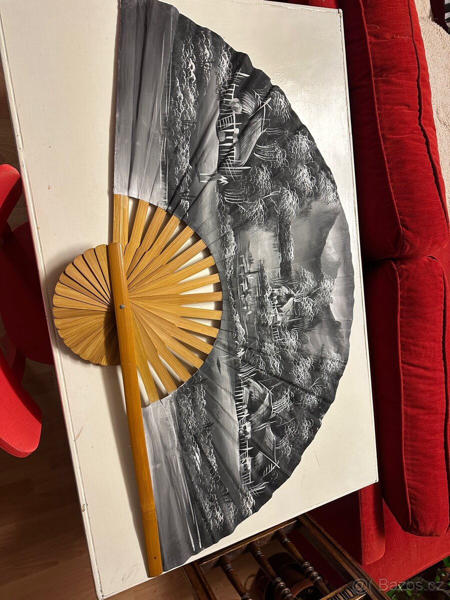 Velký čínský vějíř k dekoraci - 3