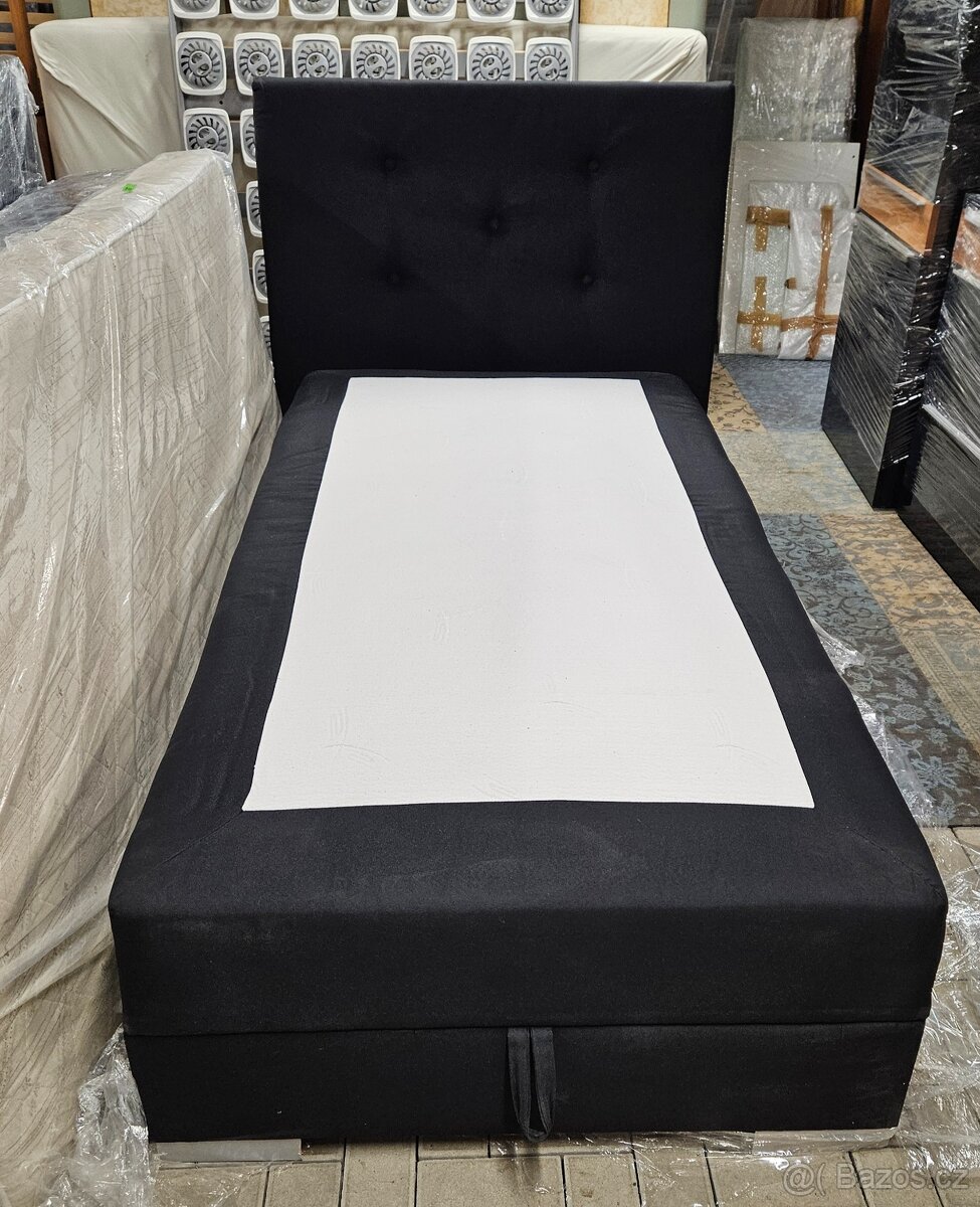 Čalouněná postel boxspring ,úložný prostor - 3