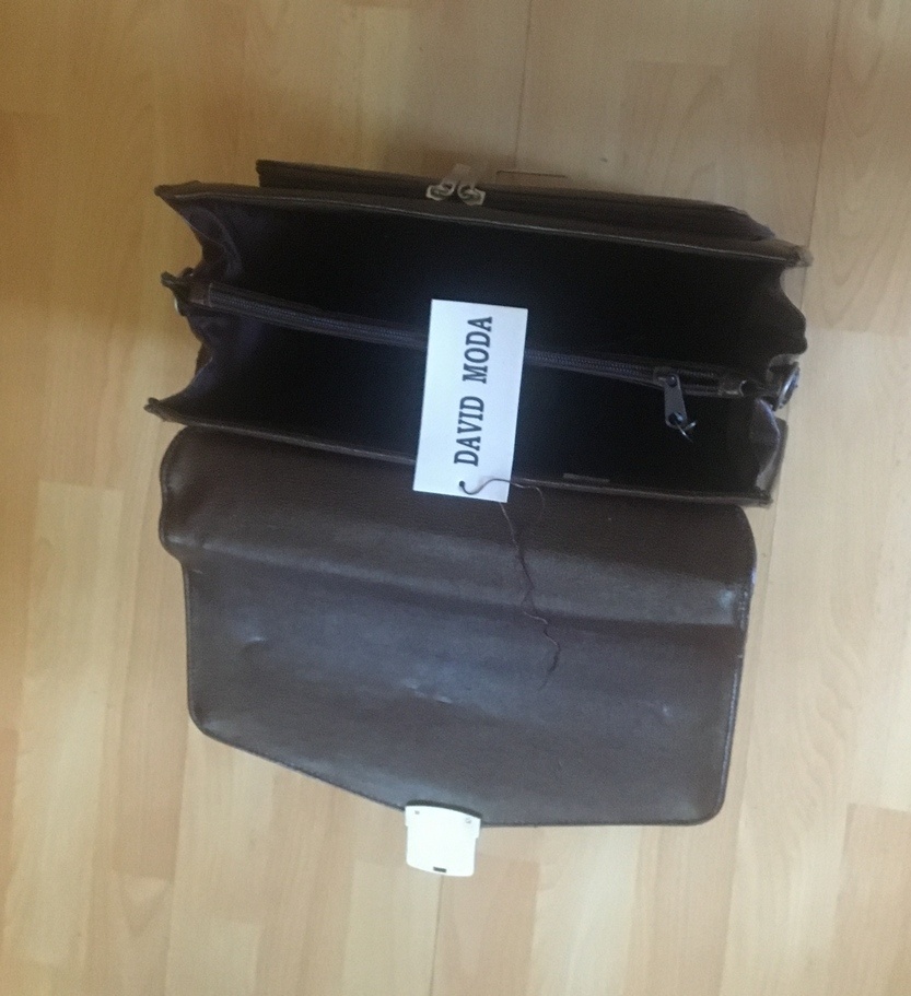 pánská kožená taška David Moda - 3